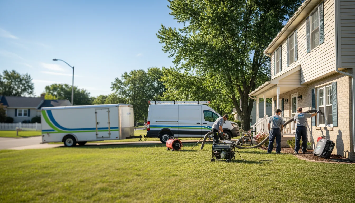 Flooded Basement Restoration And Cleanup With Repair in Jacksonville, IL near me